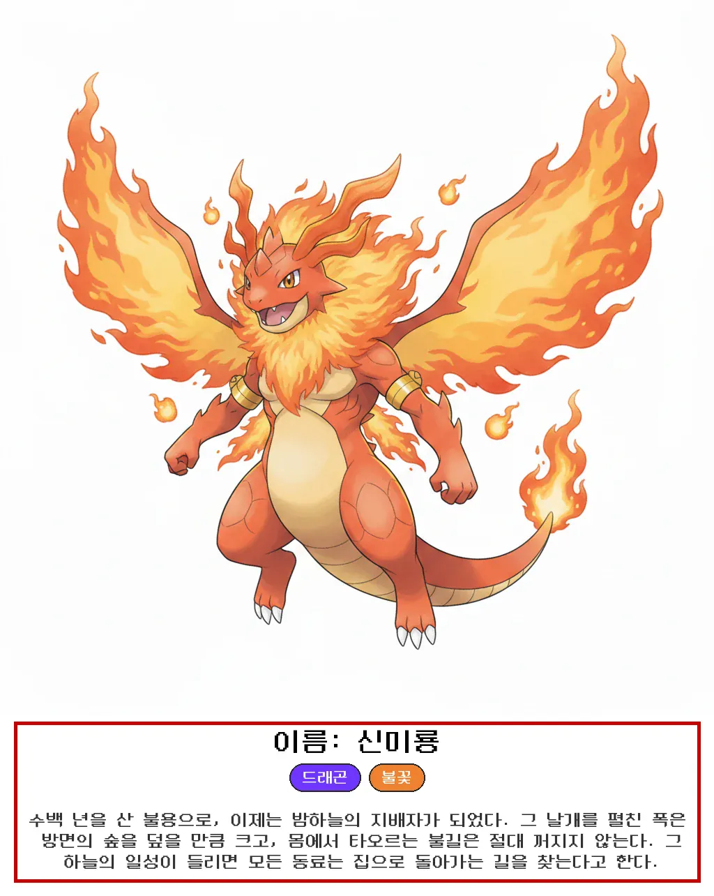 Flame-blaze-dragon Dragon Sajumon