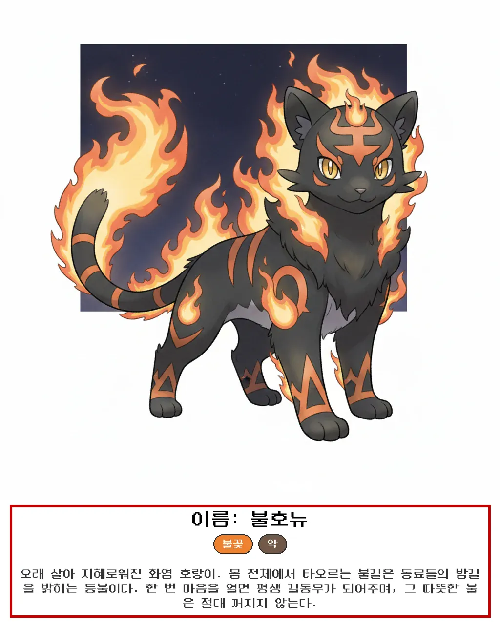 Flamekitty Tiger Sajumon